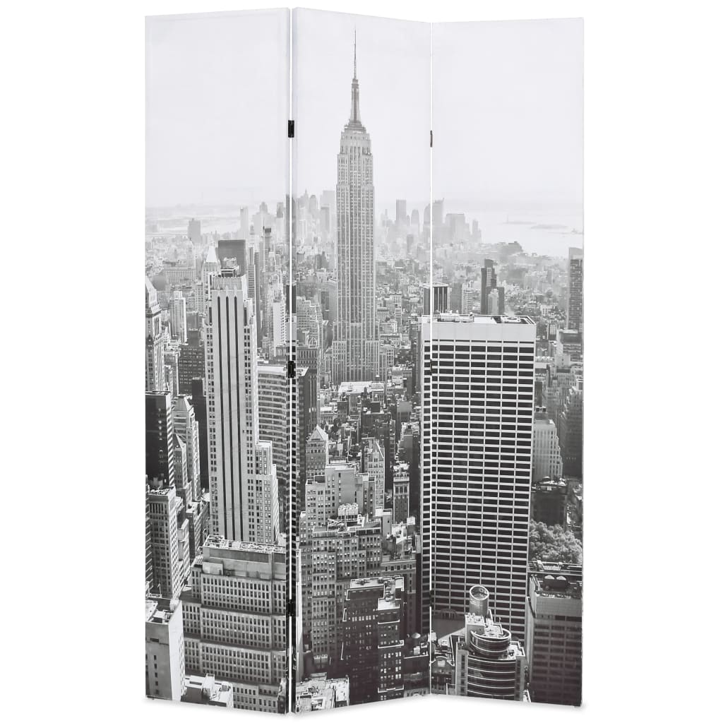 Paravent pliable 120×170 cm New York Noir et blanc