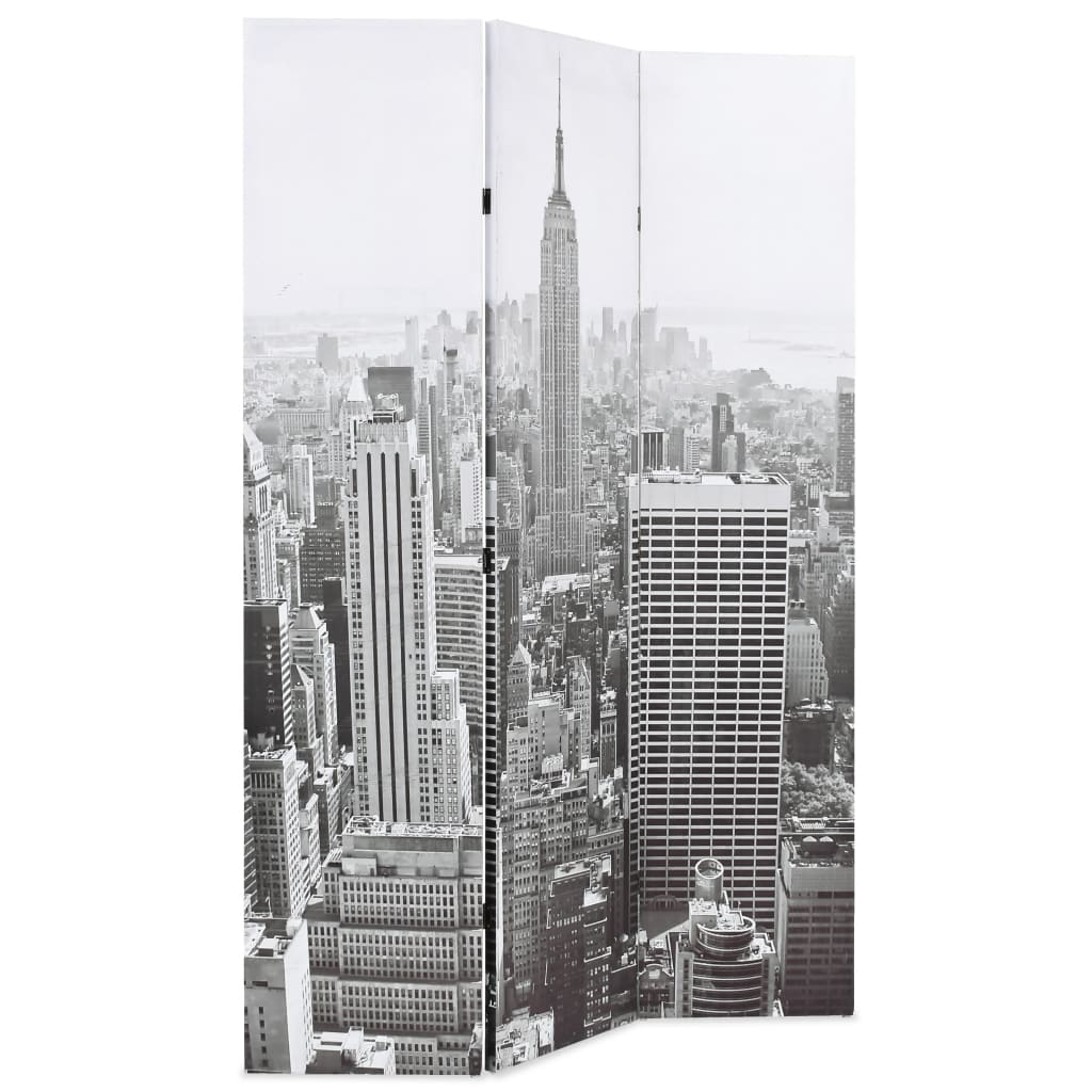 Paravent pliable 120×170 cm New York Noir et blanc