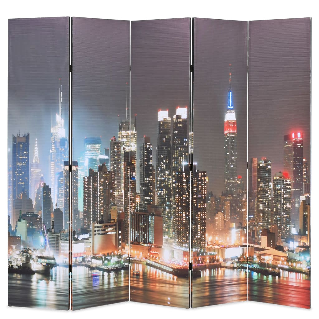 Paravent pliable 200×170 cm New York la nuit