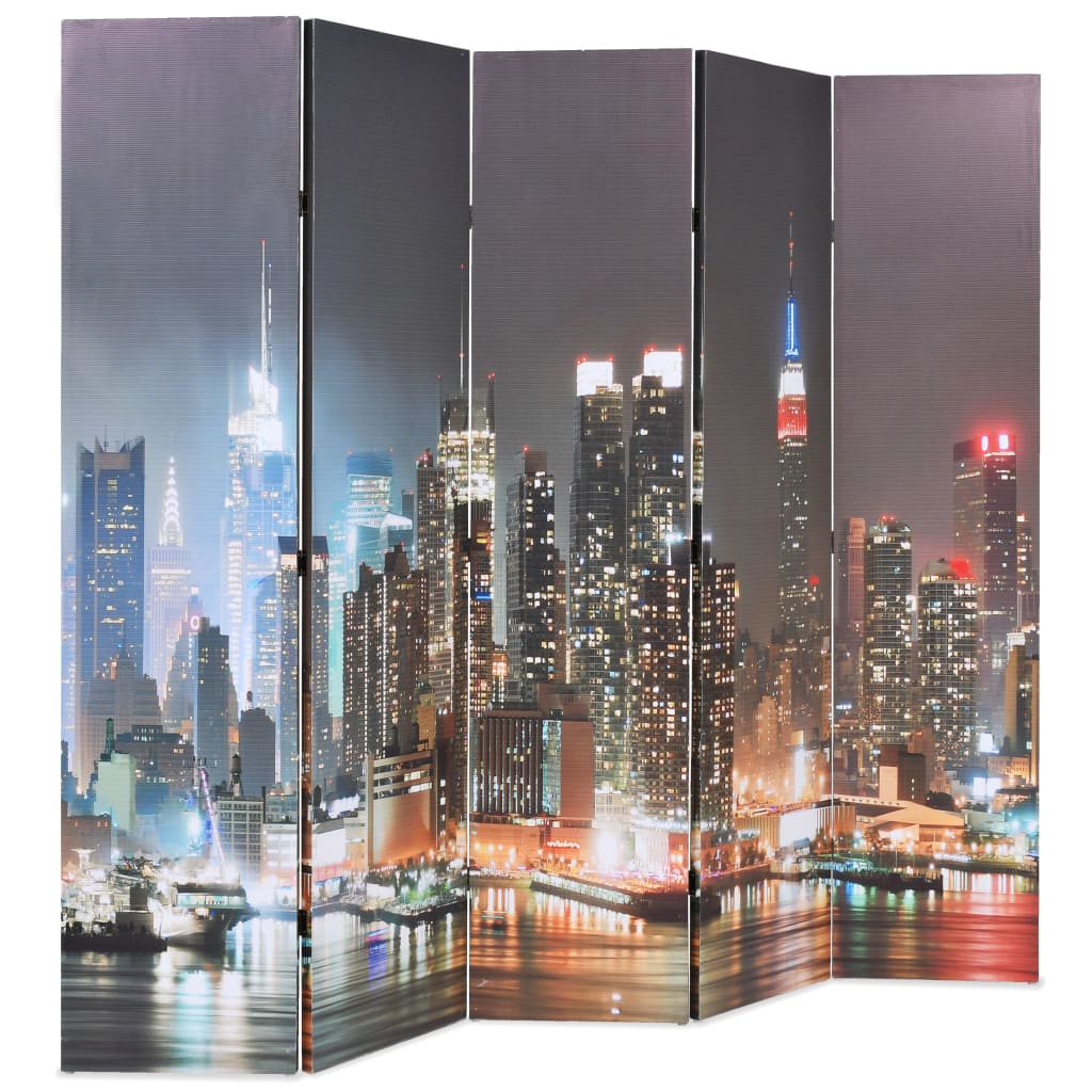 Paravent pliable 200×170 cm New York la nuit